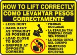 LEGS BENT BACK KEPT AS STRAIGHT AS POSSIBLE LOAD CLOSE TO BODY GRIPPED AT OPPOSITE CORNERS (W/GRAPHIC) (BILINGUAL)