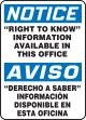 ”RIGHT TO KNOW” INFORMATION AVAILABLE IN THIS OFFICE (BILINGUAL)