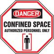 DANGER CONFINED SPACE AUTHORIZED PERSONNEL ONLY (W/GRAPHIC)
