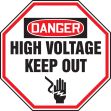 DANGER HIGH VOLTAGE KEEP OUT (W/GRAPHIC)