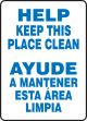 HELP KEEP THIS PLACE CLEAN (BILINGUAL)