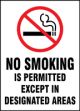 NO SMOKING IS PERMITTED EXCEPT IN DESIGNATED AREAS W/GRAPHIC (UTAH)