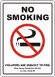 NO SMOKING VIOLATORS ARE SUBJECT TO FINE NEW JERSEY SMOKE FREE AIR ACT ... (w/graphic)