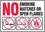 NO SMOKING MATCHES OR OPEN FLAMES (W/GRAPHIC)