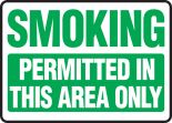 SMOKING PERMITTED IN THIS AREA ONLY