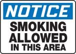 SMOKING ALLOWED IN THIS AREA