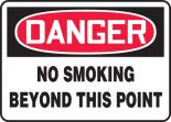 NO SMOKING BEYOND THIS POINT