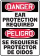 EAR PROTECTION REQUIRED (BILINGUAL)