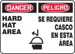 HARD HAT AREA (W/GRAPHIC) (BILINGUAL)