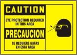 EYE PROTECTION REQUIRED IN THIS AREA (W/GRAPHIC) (BILINGUAL)