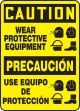 WEAR PROTECTIVE EQUIPMENT (W/GRAPHIC) (BILINGUAL)