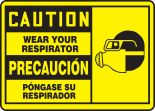 WEAR YOUR RESPIRATOR (W/GRAPHIC) (BILINGUAL)