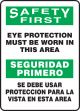 EYE PROTECTION MUST BE WORN IN THIS AREA (BILINGUAL)