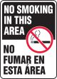 NO SMOKING IN THIS AREA (W/GRAPHIC) (BILINGUAL)