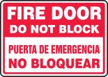 FIRE DOOR DO NOT BLOCK (BILINGUAL)