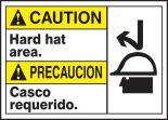 CAUTION HARD HAT AREA (BILINGUAL SPANISH)