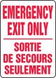 EMERGENCY EXIT ONLY