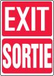 EXIT (WHITE ON RED)