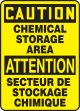 CAUTION CHEMICAL STORAGE AREA