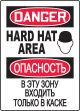 DANGER HARD HAT AREA (W/GRAPHIC)