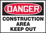 SIGN PAD - DANGER CONSTRUCTION AREA KEEP OUT
