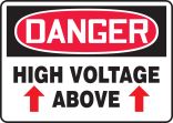 DANGER HIGH VOLTAGE ABOVE