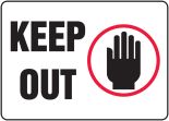 SIGN PAD - KEEP OUT (w/graphic)