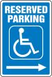 RESERVED PARKING (W/GRAPHIC) (RIGHT ARROW)