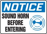 SOUND HORN BEFORE ENTERING (W/GRAPHIC)