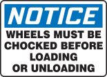 NOTICE WHEELS MUST BE CHOCKED BEFORE LOADING OR UNLOADING