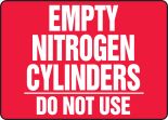 EMPTY NITROGEN CYLINDERS DO NOT USE