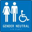 ADA Braille Gender-Neutral Sign: Gender Neutral Restroom