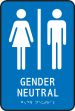 ADA Braille Gender-Neutral Sign: Gender Neutral Restroom