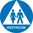 Safety Sign, Legend: RESTROOM (W/UNISEX GRAPHIC)