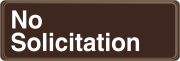 NO SOLICITATION