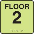 LUMI-GLOW&trade; CUSTOM FLOOR LEVEL BRAILLE SIGNS