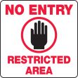 NO ENTRY RESTRICTED AREA (W/ GRAPHIC)
