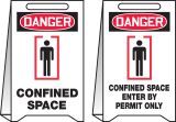 CONFINED SPACE / CONFINED SPACE ENTER BY PERMIT ONLY (W/GRAPHICS)