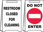 RESTROOM CLOSED FOR CLEANING / DO NOT ENTER (W/GRPAHIC)