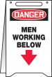 Plant & Facility, Header: DANGER, Legend: DANGER MEN WORKING BELOW