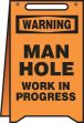 Plant & Facility, Header: WARNING, Legend: WARNING MAN HOLE WORK IN PROGRESS