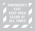 EMERGENCY EXIT KEEP AREA CLEAR AT ALL TIMES