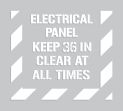 ELECTRICAL PANEL KEEP 36 IN CLEAR AT ALL TIMES