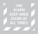 FIRE ALARM KEEP AREA CLEAR AT ALL TIMES