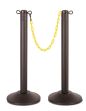 Chain Storage Stanchion Posts - Filled Base