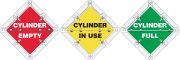 CYLINDER EMPTY / CYLINDER IN USE / CYLINDER FULL