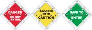 DANGER DO NOT ENTER / PROCEED WITH CAUTION / SAFE TO ENTER