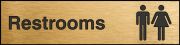 Safety Sign, Legend: RESTROOMS