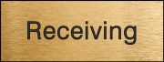 Safety Sign, Legend: RECEIVING