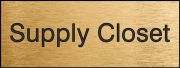 Plant & Facility, Legend: SUPPLY CLOSET